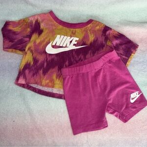Nike Pink and Yellow Toddler Outfit